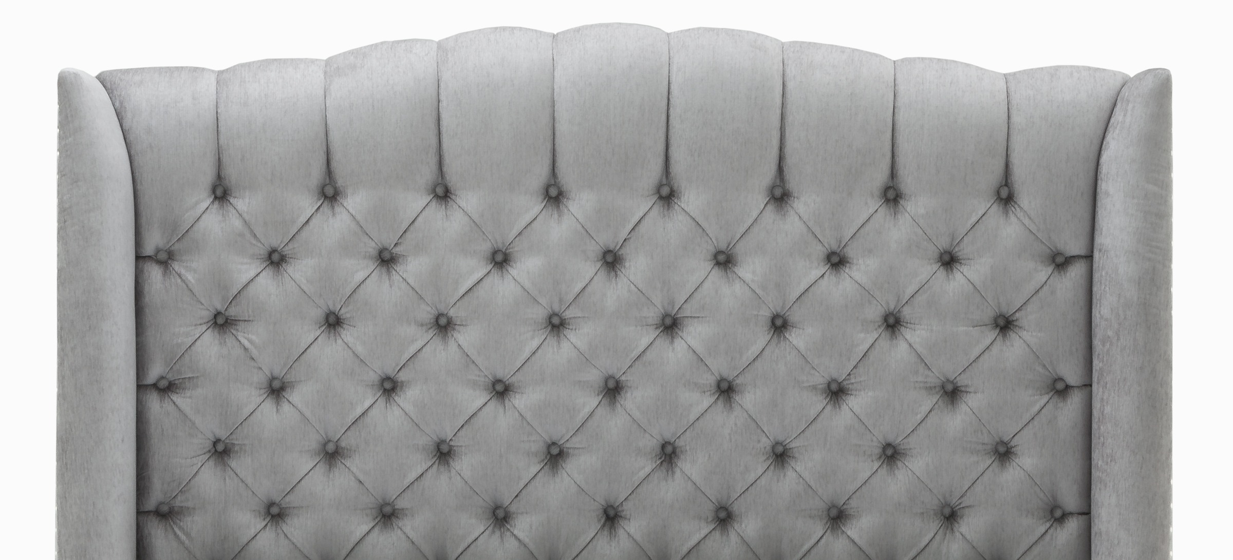 Melanie nusilk silver headboard front